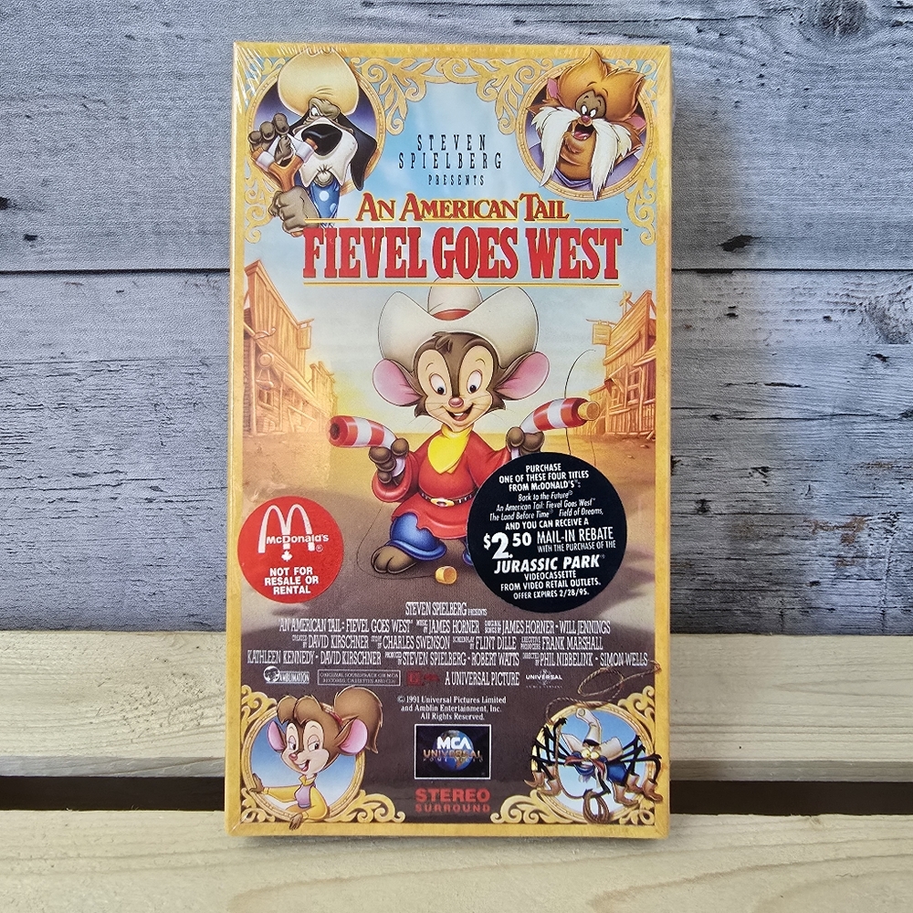 Vintage An American Tale Fievel Goes West VHS 1991 Factory Sealed NEW